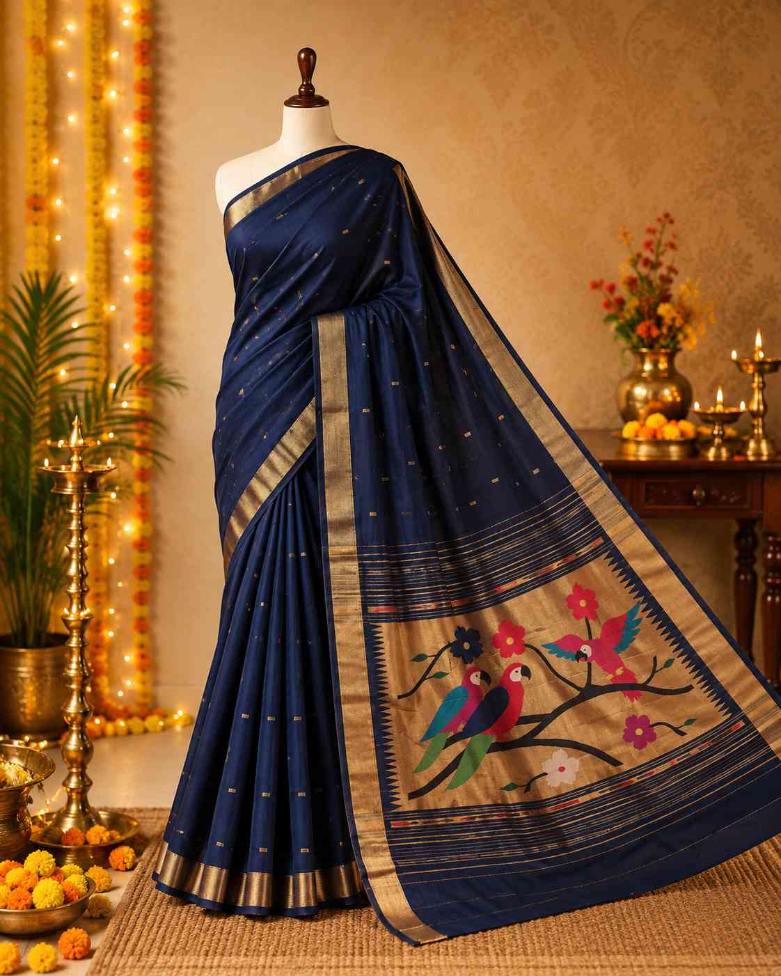 Handloom Cotton Paithani