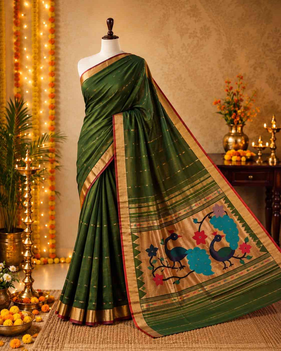 Handloom Cotton Paithani